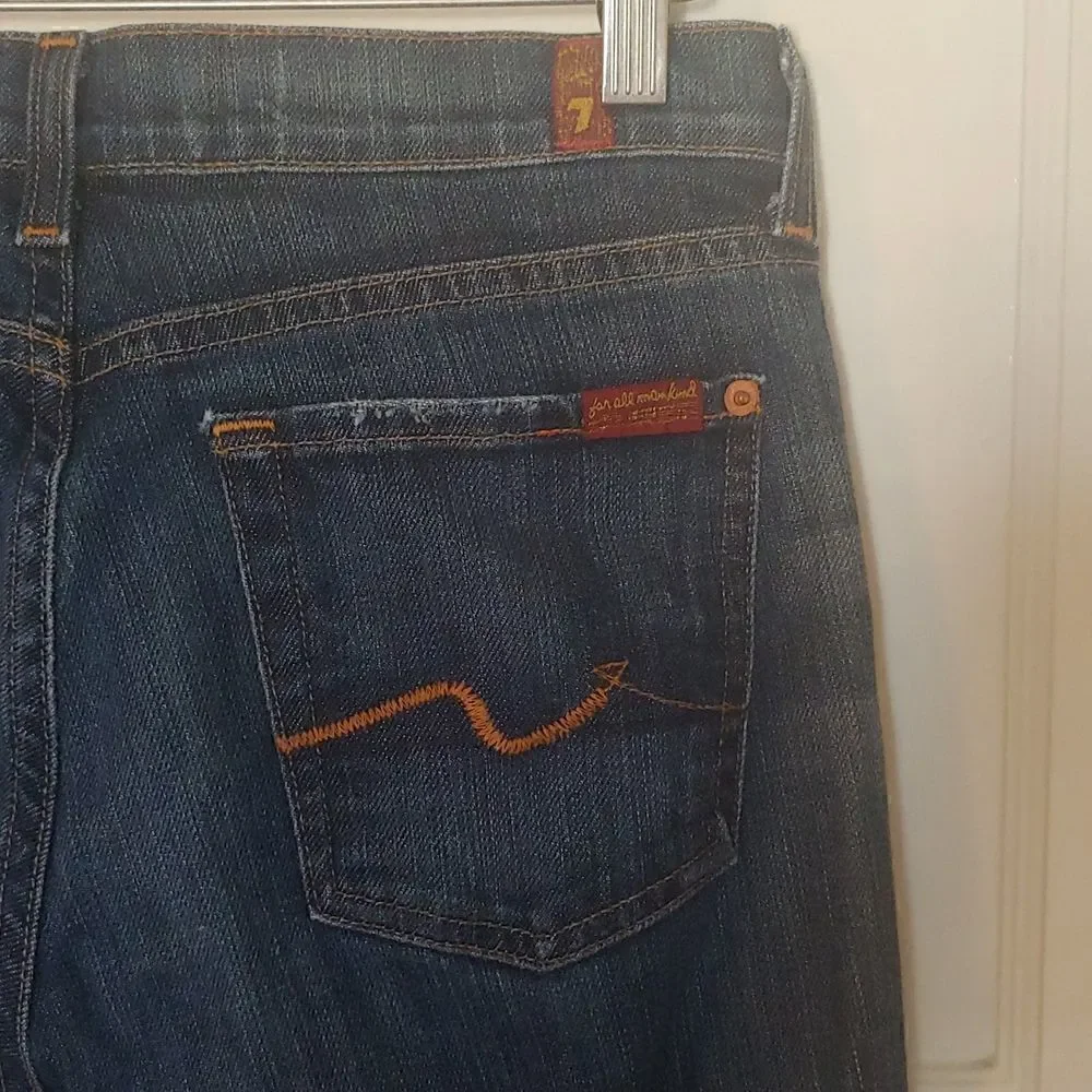 7 For All Mankind Women's Bootcut Dark Wash Jeans Size 28 - Picture 4 of 8